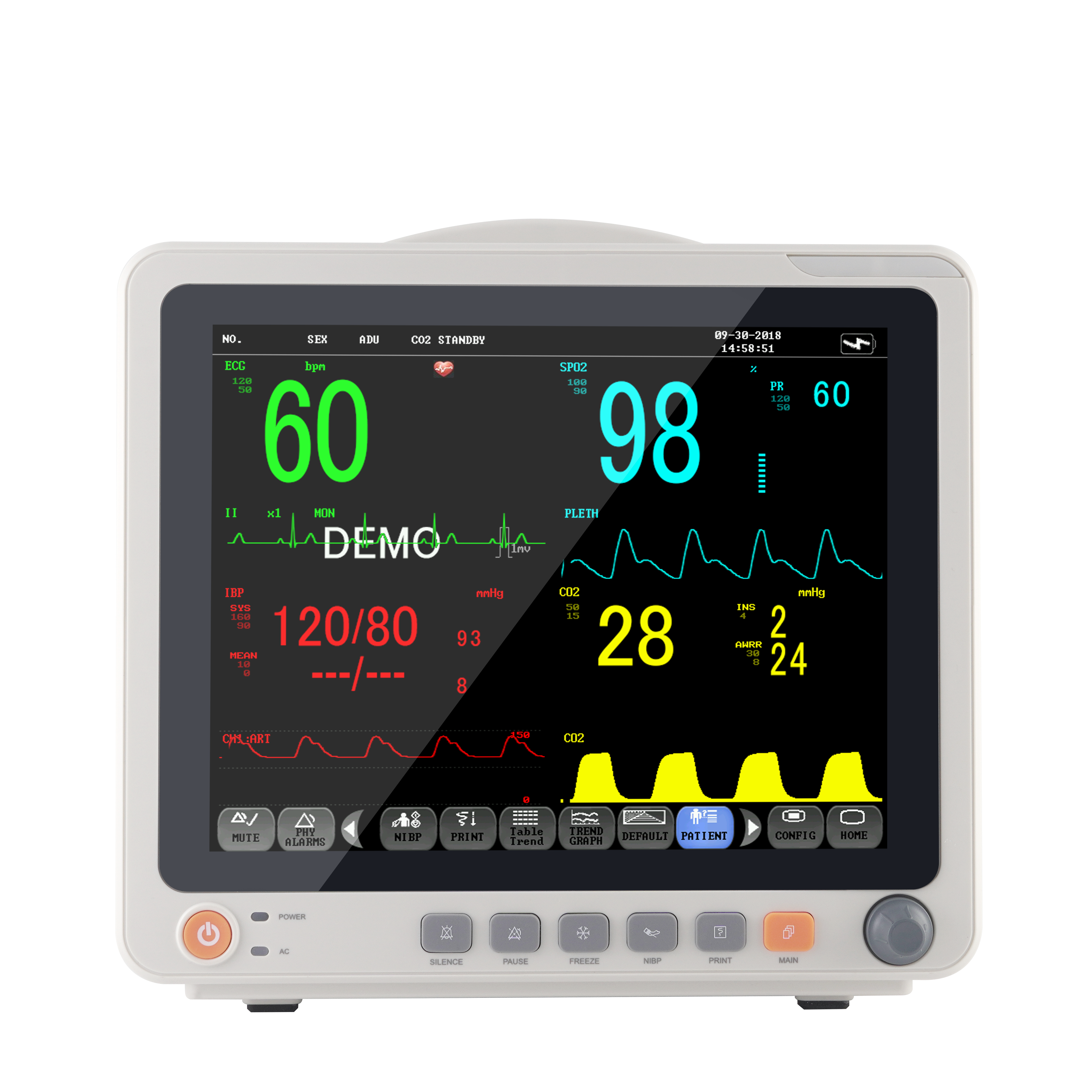 440-Durable Portable  ICU Patient Monitor Multi-Parameter Medical Ambulance Monitor Electric Manual Exam.jpg